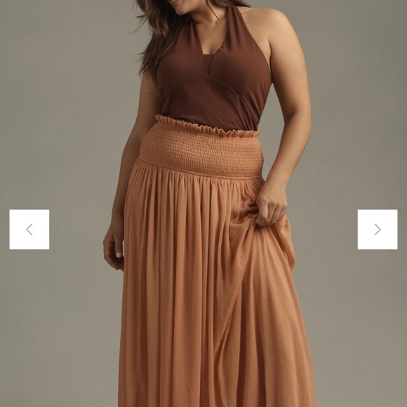 NWT Anthropologie Smocked Maxi Skirt - Picture 4 of 6